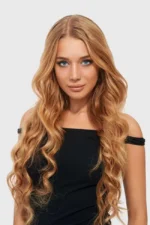 Miellee 100% natural clip in juuksepikendused strawberry blond 3 klipsi 45cm 2tk - Image 2