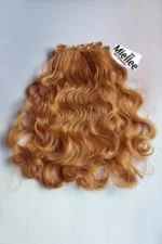 Miellee 100% natural clip in juuksepikendused strawberry blond 3 klipsi 45cm 2tk